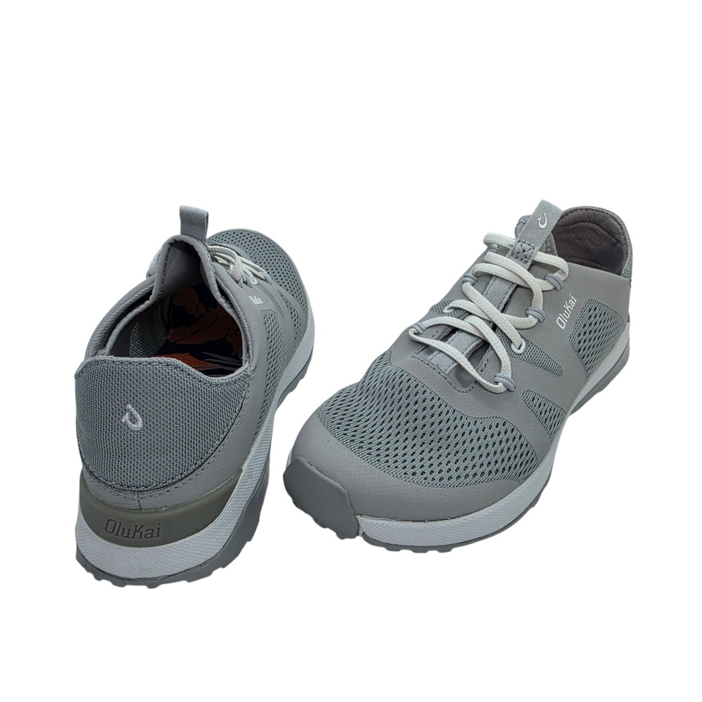 OluKai Huia Womens Grey Training Shoes Mesh Sneakers 20492-PGPG Size 8